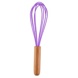 Egg Mixer Manual Egg Mixer Milk Frother Kitchen Utensil Mixing Wooden Handle Durable Food Grade Purple