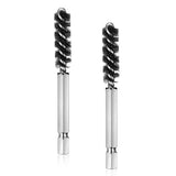 Golf Clubs Head Brush, 2 Pieces, Silver Steel Golf Club Wire Brush Golf Shaft Ferrules Cleaning Tool Electric Drill Wire Brush