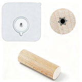 Adhesive Hat Hooks for Wall Hat Hanger Hat Hooks Hat Pegs Wood Hooks Self Adhesive Hooks Wooden Hat Rack Coat Hooks(4 Pcs)