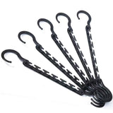 Pack of 5 in black,Space Saving Solution for Your Closet Compact Closet Organization,Fully Assembled Hanger Closet Organizer