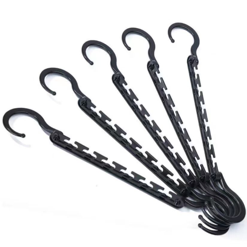 Pack of 5 in black,Space Saving Solution for Your Closet Compact Closet Organization,Fully Assembled Hanger Closet Organizer