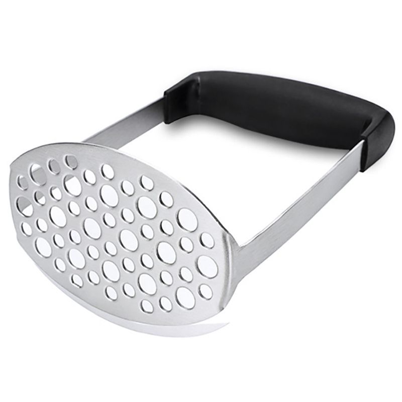 Stainless Steel Potatoes Masher Kitchen Tool, Mashed Potatos Masher with Handle, Great for Potato, Guacamole, Fruits, Avocado