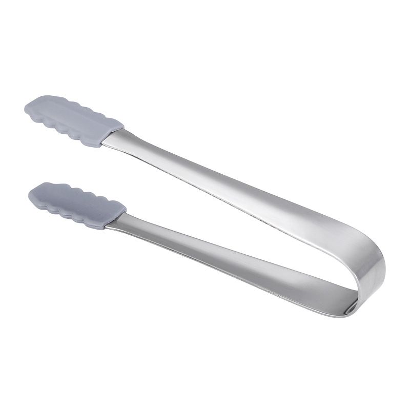 Cooking Tongs Stainless Steel Ice Tongs with Silicone Head Non-Slip Creative Gilded Food Ice Tongs Kitchen Stuff BBQ Tongs