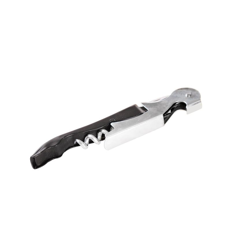 Double Hinged Professional Waiter's Corkscrew - Wine Key and Wine Opener for Wine Bottles, Black （2pcs）