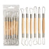 6pcs Clay Sculpting Tools Double Ended Wooden Ribbon Cutter Pottery Clay Modelling Carving Tool for Pottery Ceramics Sculpture
