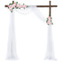 Wedding Arch Draping Fabric 1 Panel of 50*570cm White Chiffon Drapery for Outdoor Ceremony Wedding Ceiling Decorations