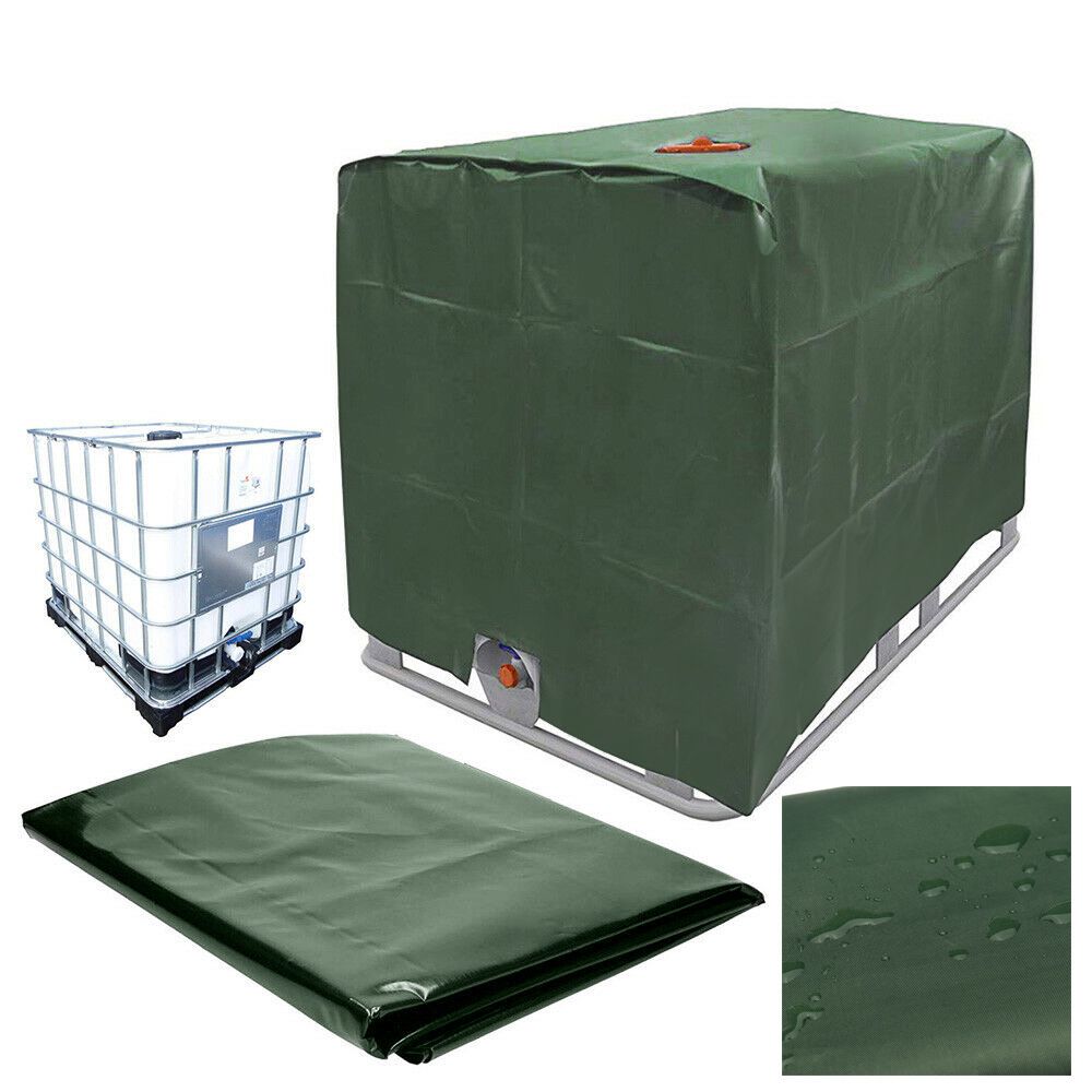 Gallon Water Tank Protection Cover,Outdoor Garden Water Tank Cover ,Material 1000L Heavy Duty Waterproof Sunscreen (Green)