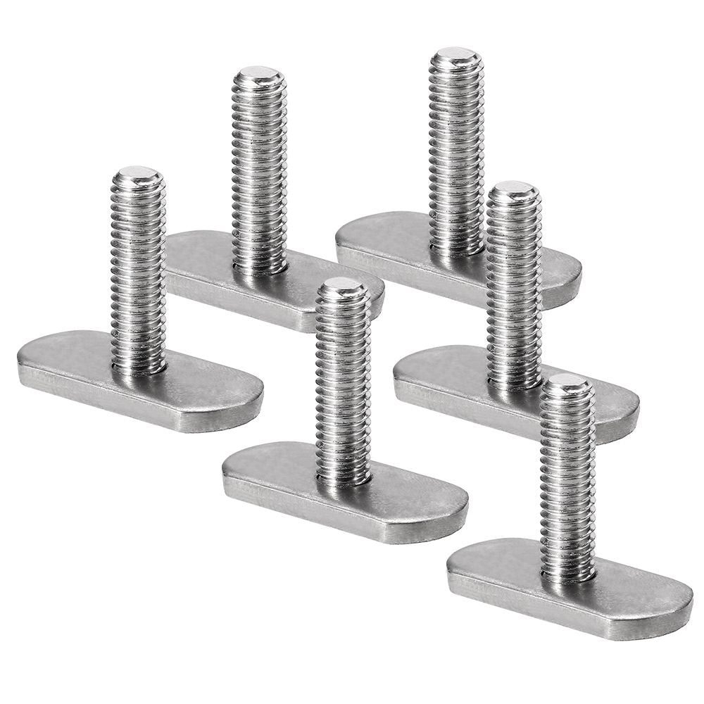 T Bolts for Kayak Track/Rail, Kayak Track Mount Accessories Screws 1 Inch Long, Kayak Hardware T-Slot Bolts 6 Pack