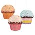 Cupcake Party Decoration Cupcake Paper Lanterns Donut Hanging Lanterns Ice Cream Party Decoration Donut Dessert Candy(3 Pieces)
