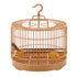 Small Bird Cage Bird Cage Plastic Round Bird Cage with Feeding Bowls and Standing Poles - Hanging Bird Cage for Parakeet Budgie
