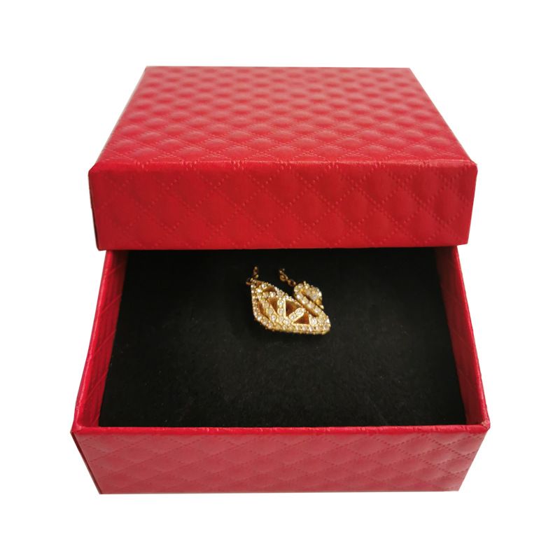 Necklace Earring Ring Box Gift Box,2 Pieces Square Cardboard Jewelry Gift Boxes,Cotton Filled Cardboard Paper Jewelry Box （2pcs）