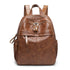 Women Backpacks Pu Leather Shoulder Bag Soft Leather Daypack Double-layer Travel Bag (brown)
Soft Leather Backpack