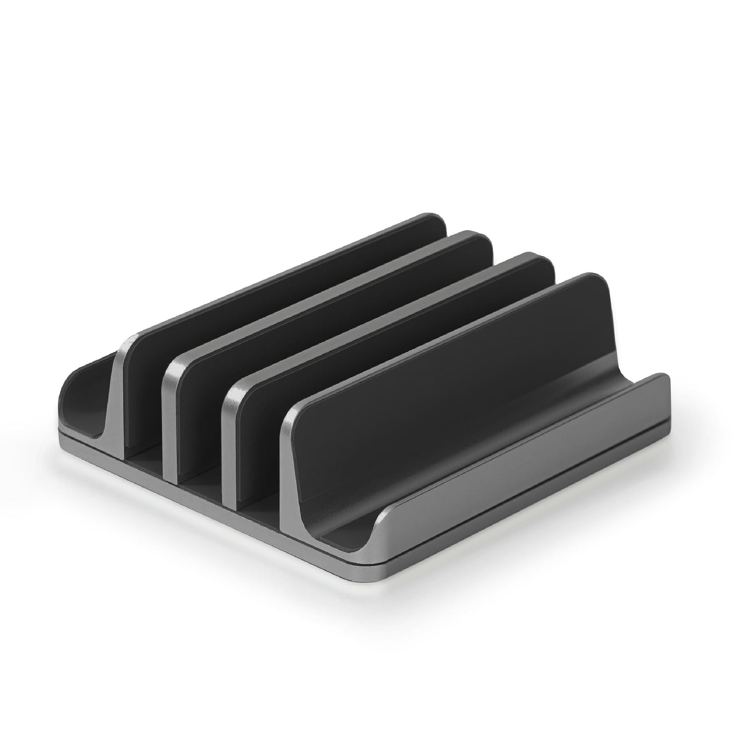 Multiple Laptop Holder Vertical – Adjustable Laptop Vertical Stand Holds 5 Devices, Fits All Laptops Tablets and Mobiles.