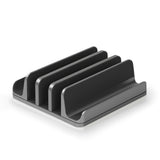 Multiple Laptop Holder Vertical – Adjustable Laptop Vertical Stand Holds 5 Devices, Fits All Laptops Tablets and Mobiles.