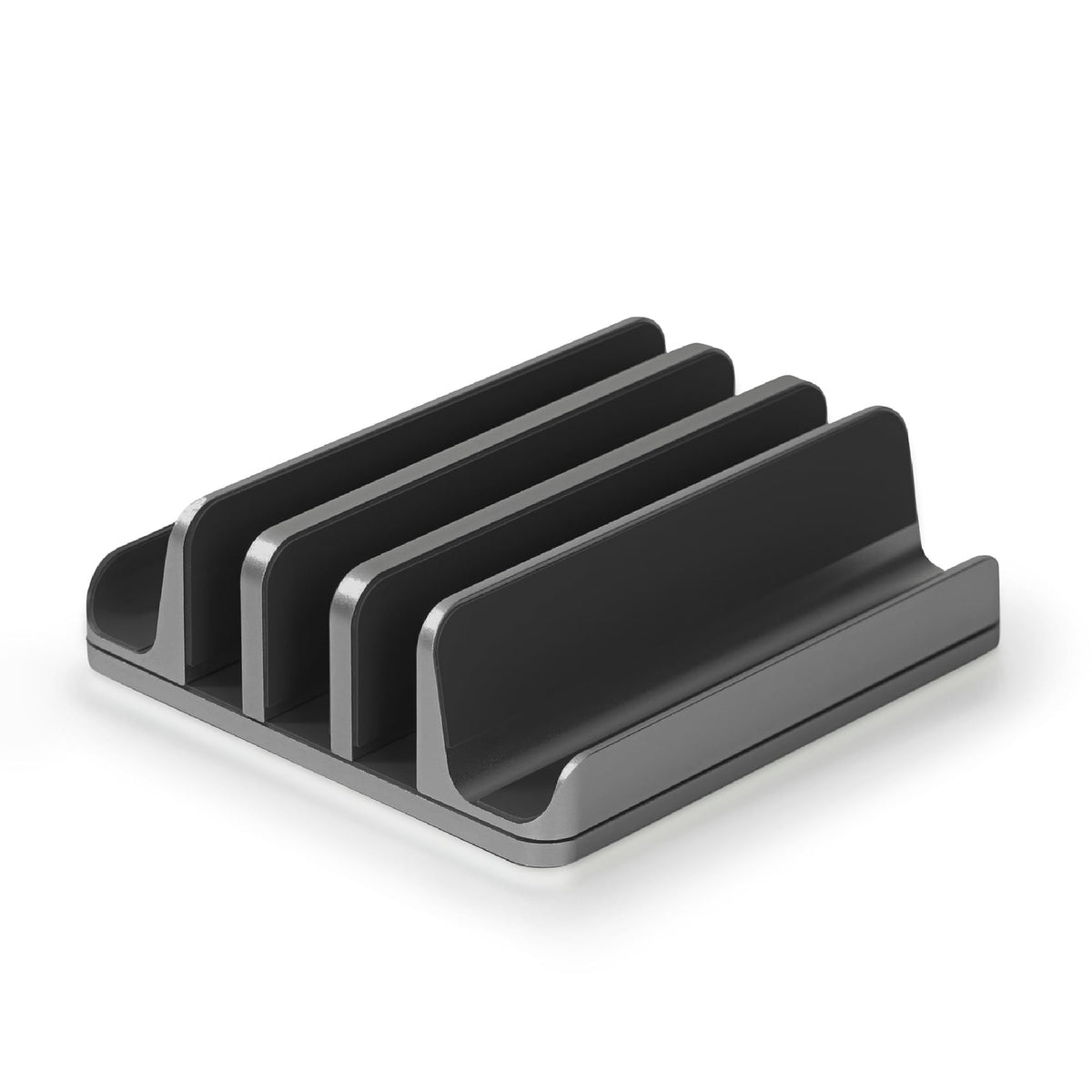 Multiple Laptop Holder Vertical – Adjustable Laptop Vertical Stand Holds 5 Devices, Fits All Laptops Tablets and Mobiles.