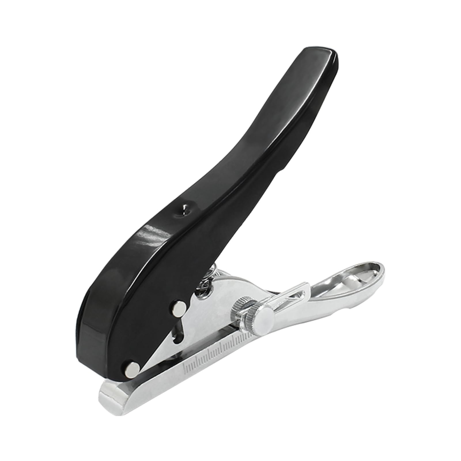 Metal Hole Punch Heavy Duty Single Hole Puncher, Portable Paper Punch for Id Cards PVC Cards Plastic Cardboard