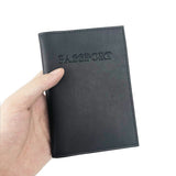 Leather Passport Holder, Passport Travel Wallet Cover Case for Men Women, Leather Travel Documents Organizer Protector,Black