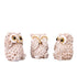 Set of 3 Owl Statues Home Décor,Cute Owl Figurines for Shelf,Living Room Bedroom Office Desktop,Bookshelf,Animal Sculptures Gifts