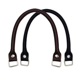 2Pcs Genuine Leather Bag Handles 38cm Purse Straps with Clasp Cowhide Leather Replacement Straps for Handbag Replacement