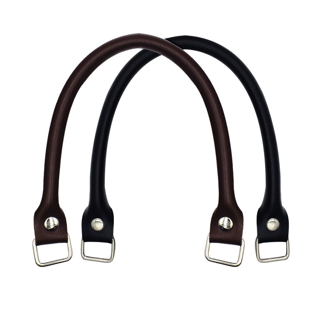 2Pcs Genuine Leather Bag Handles 38cm Purse Straps with Clasp Cowhide Leather Replacement Straps for Handbag Replacement