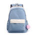 Large Capacity Nylon Backpack with Bear Doll for Women Casual Water-Resistant Travel College Daypack （blue）