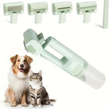   5-in-1 Wireless Pet Groomer, 10000Pa Strong Suction, Low Noise, No Flying Hair – A Must-Have for Cats, Dogs & Home Cleaning（GREEN)N)