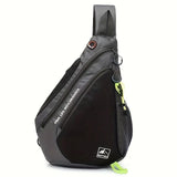 Multi-Functional Sling Chest Bag, Multi-Compartment Convertible Shoulder Strap, Thickened Mesh Strap, Cycling Hiking Commute Outdoor(black)