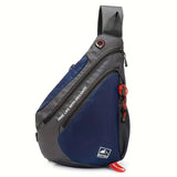 Multi-Functional Sling Chest Bag, Multi-Compartment Convertible Shoulder Strap, Thickened Mesh Strap, Cycling Hiking Commute Outdoor(blue)