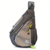 Multi-Functional Sling Chest Bag, Multi-Compartment Convertible Shoulder Strap, Thickened Mesh Strap, Cycling Hiking Commute Outdoor(grey)