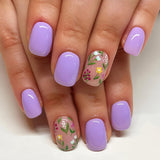 Press-on Nail Tips for Women, Perfect for Spring & Summer Occasions (light purple)