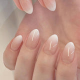 Press-on Nails for Salon-Worthy Manicures at Daily Events, Parties, and Special Occasions (Pink and White Ombre)