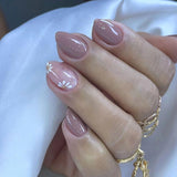 Glossy Press-On Nails for Everyday Wear, Weddings, and Special Events - Easy, No-Salon Manicure (Mauve)