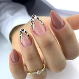 Glossy Almond Fake Nails for Everyday Wear, Parties, and DIY Nail Art Looks (Brown)