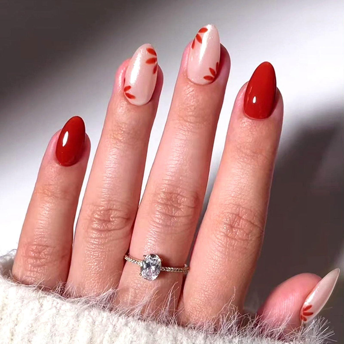 Press-on Nails Kit for Events, Date Nights & Daily Styling – Easy Apply, Full Set Included (Red and Nude Pink)