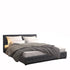 Milano Decor Eden Gas Lift Bed With Headboard Platform Storage Dark Grey Fabric - King - Dark Grey