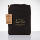 Royal Comfort Vintage Washed 100% Cotton Quilt Cover Set Bedding Ultra Soft - Single - Charcoal
