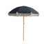 Havana Outdoors Beach Umbrella Portable 2 Metre Fringed Garden Sun Shade Shelter - Black