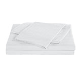 Kensington 1200 Thread Count 100% Egyptian Cotton Sheet Set Stripe Hotel Grade - King - White