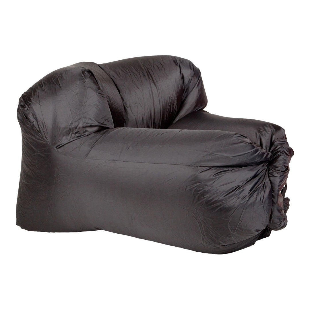 Milano Decor Inflatable Air Lounger for Beach Camping Festival Outdoor Lazy Lounge Chair - Black