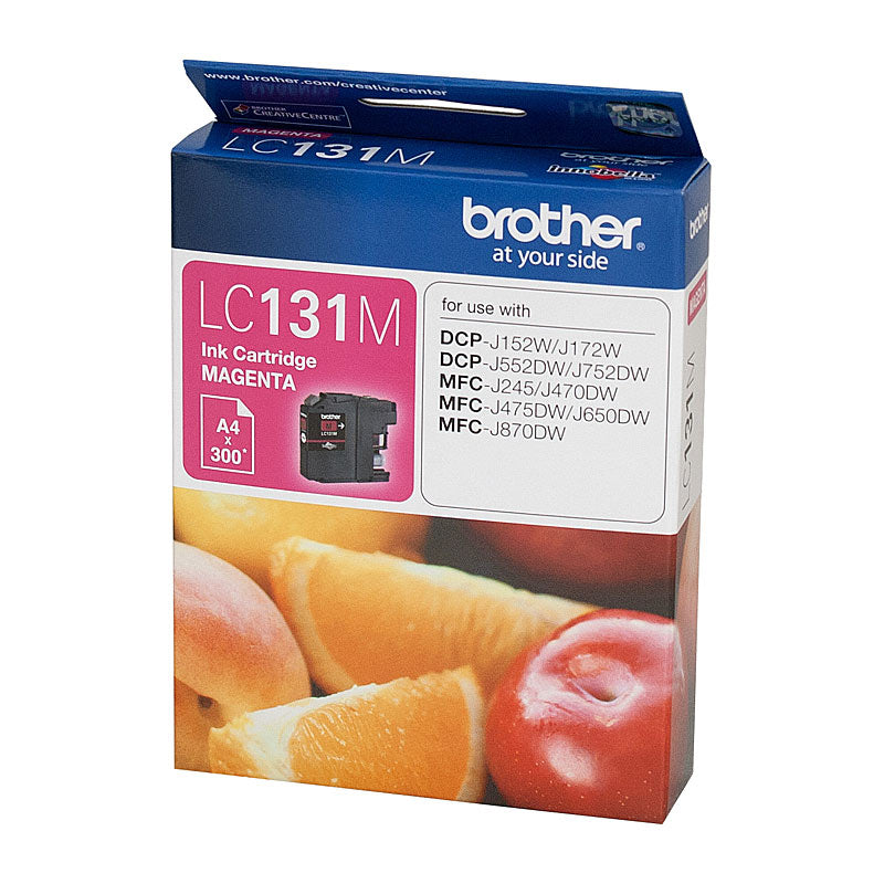Brother LC-131M Magenta Ink Cartridge - to suit DCP-J152W/J172W/J552DW/J752DW/MFC-J245/J470DW/J475DW/J650DW/J870DW - up 