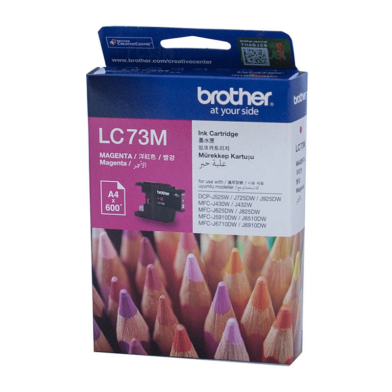 BROTHER LC-73M Magenta High Yield Ink Cartridge - DCP-J525W/J725DW/J925DW, MFC-J6510DW/J6710DW/J6910DW/J5910DW/J430W/J43