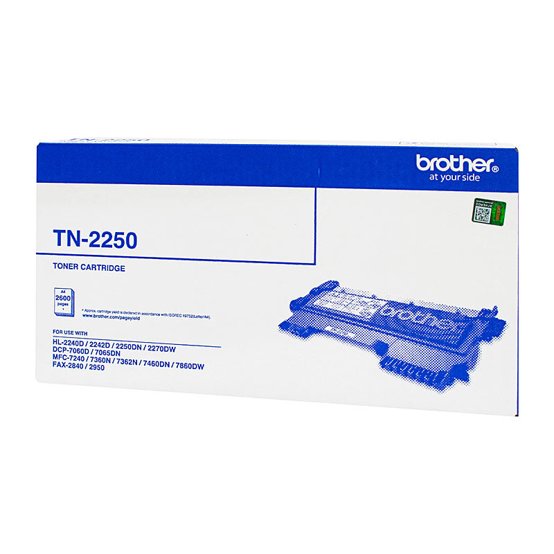 Brother TN-2250 Mono Laser- High Yield, HL-2240D/2242D/2250DN/2270DW, DCP-7060D/7065DN, MFC-7360N/7362N/7460DN/7860DW/72