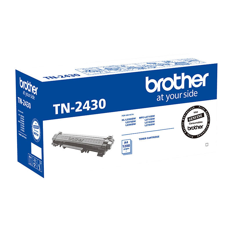 BROTHER TN-2430 Mono Laser Toner - Standard, HL-L2350DW/L2375DW/2395DW/MFC-L2710DW/2713DW/2730DW/2750DW up to 1,200 page