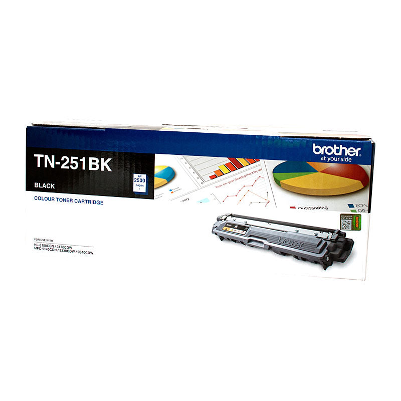 Brother TN-251BK Colour Laser Toner-Black-HL-3150CDN/3170CDW/MFC-9140CDN/9330CDW/9335CDW/9340CDW /DCP-9015CDW 2,500 Page