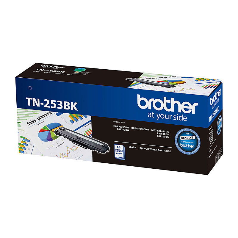 Brother TN-253BK Black Toner Cartridge to Suit - HL-3230CDW/3270CDW/DCP-L3015CDW/MFC-L3745CDW/L3750CDW/L3770CDW 2,500 Pa