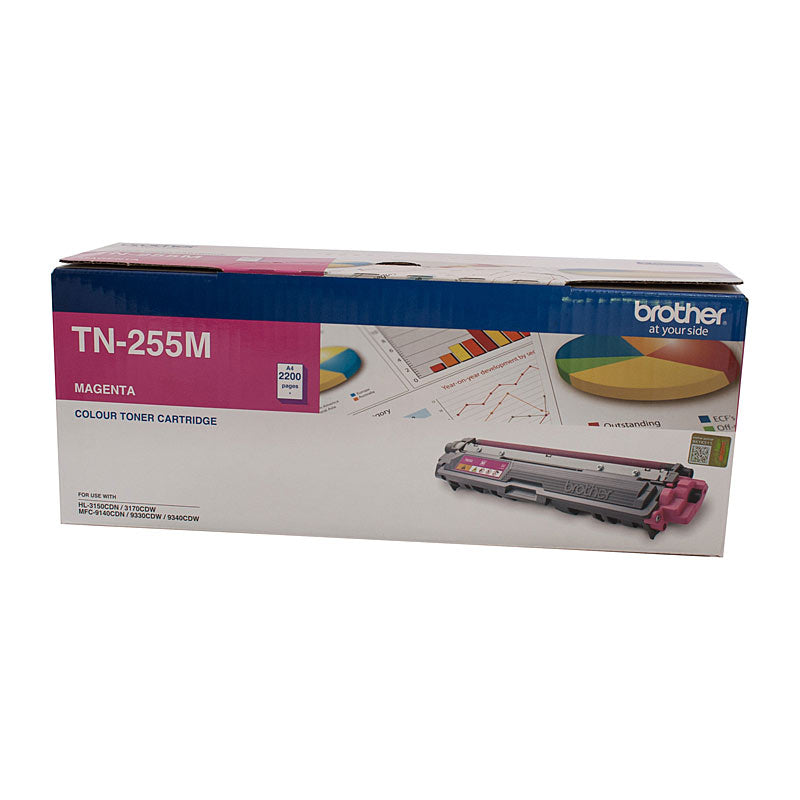 Brother TN-255M Colour Laser Toner - Magenta High Yield- HL-3150CDN/3170CDW/MFC-9140CDN/9330CDW/9335CDW/9340CDW /DCP-901