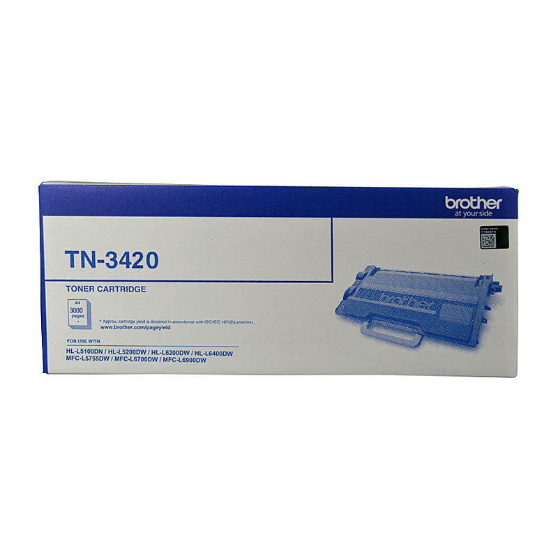 Brother TN-3420 Mono Laser Toner - High Yield to suit HL-L5100DN, L5200DW, L6200DW, L6400DW & MFC-L5755DW, L6700DW, L690