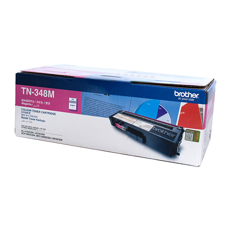 Brother TN-348M Colour Laser Toner - Super High Yield Magenta - HL-4150CDN/4570CDW, DCP-9055CDN, MFC-9460CDN/9970CDW - 6