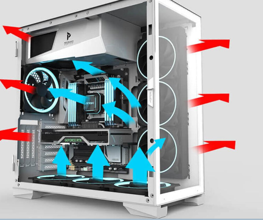 ANTEC P120 Crystal WHITE Tempered Glass ATX, E-ATX, Heat Dissipation, VGA Holder, Horizontal and Vertical Scalability, S