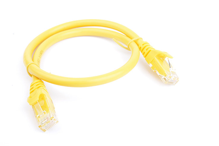 8WARE Cat6a UTP Ethernet Cable 25cm SnaglessÂ Yellow